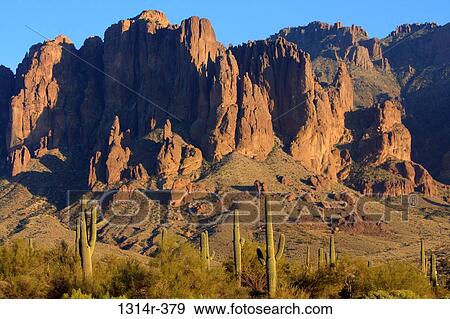 USA, Arizona, Apache Junction, Superstition Mountains View Large Photo Image Stock Photo - USA, Arizona, Apache Junction, Superstition Mountains. Fotosearch
