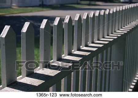 White picket fence View Large Photo Image Stock Image - White picket fence. Fotosearch