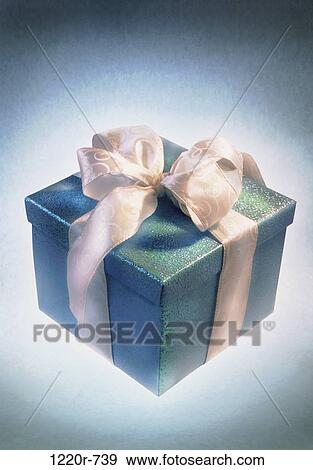 Stock Photo - Wrapped gift with a bow. Fotosearch