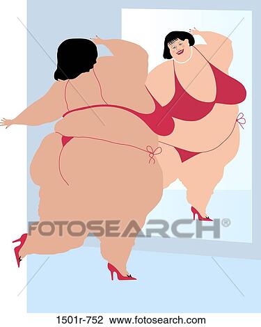 Stock Image - Admiring the Bikini Linda Braucht (b. 20th C. American) Computer graphics. Fotosearch