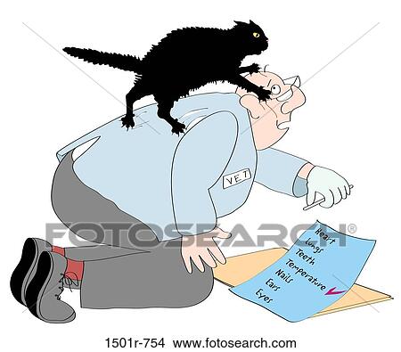 Picture - Anxious Kitty at Vet Linda Braucht (b. 20th C. American) Computer graphics. Fotosearch
