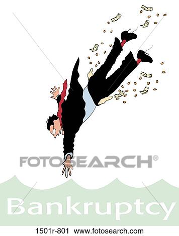 Stock Image - Bankruptcy, Linda Braucht, (b. 20th C. /American), Computer graphics. Fotosearch