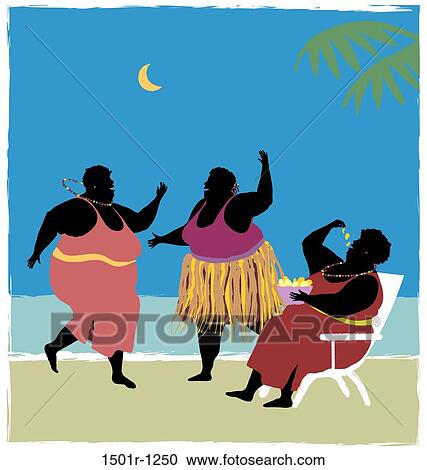 Stock Image - Beach Party, illustration. Fotosearch