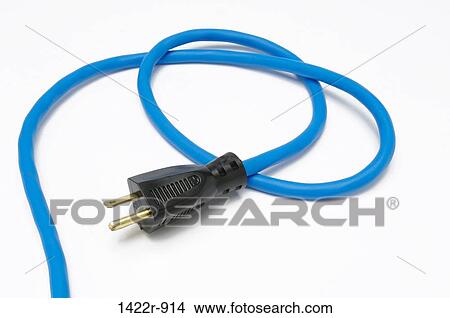 Blue electrical power cord and plug View Large Photo Image Picture - Blue electrical power cord and plug. Fotosearch