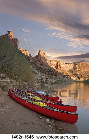 Canoes at the riverside, Green River, Utah, USA View Large Photo Image Stock Photograph - Canoes at the riverside, Green River, Utah, USA. Fotosearch