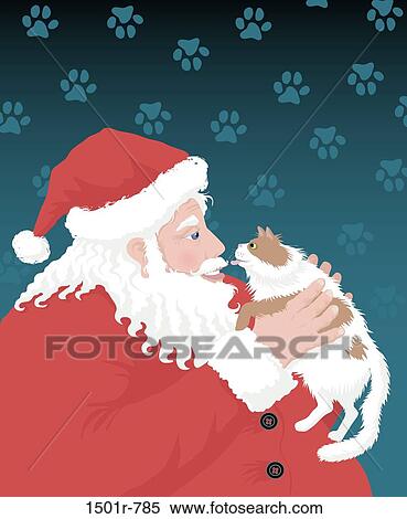 Cat Santa Linda Braucht (b. 20th C. American) Computer graphics View Large Photo Image Stock Photography - Cat Santa Linda Braucht (b. 20th C. American) Computer graphics. Fotosearch