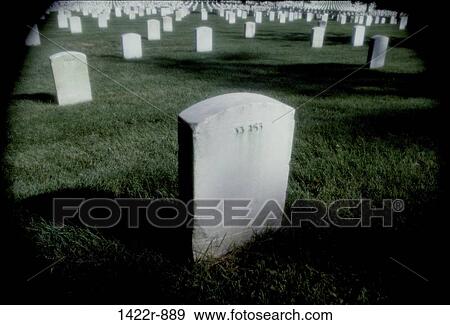 Stock Photo - Cemetery headstones. Fotosearch