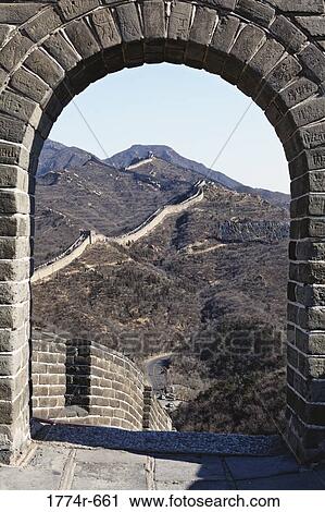 China, Badaling, Arch of guard tower at Great Wall of China View Large Photo Image Stock Image - China, Badaling, Arch of guard tower at Great Wall of China. Fotosearch
