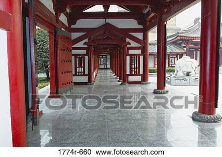 China, Shaanxi, Xian, Inner walkway in Big Wild Goose Pagoda View Large Photo Image Stock Image - China, Shaanxi, Xian, Inner walkway in Big Wild Goose Pagoda. Fotosearch