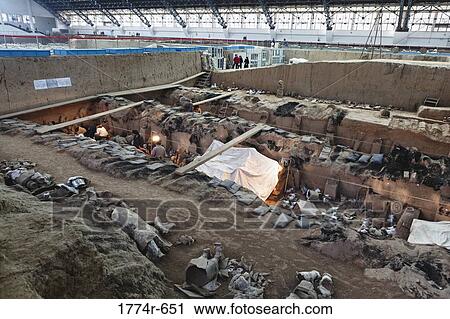 Stock Image - China, Xi'an, Qin Shi Huang's Tomb. Fotosearch