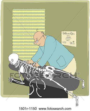 Chiropractor massaging human skeleton View Large Photo Image Stock Image - Chiropractor massaging human skeleton. Fotosearch