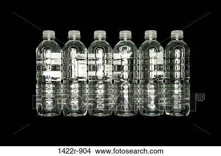 Clear plastic water bottles on black background View Large Photo Image Picture - Clear plastic water bottles on black background. Fotosearch