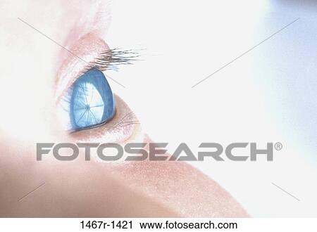 Stock Image - Close-up of a baby's face. Fotosearch