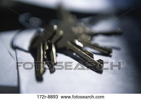 Stock Image - Close-up of a bunch of keys. Fotosearch