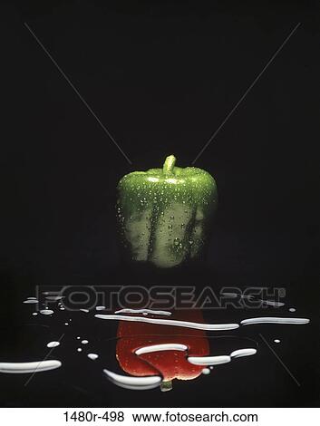 Close-up of a green bell pepper View Large Photo Image Stock Photo - Close-up of a green bell pepper. Fotosearch