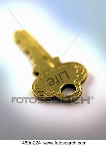 Picture - Close-up of a key. Fotosearch