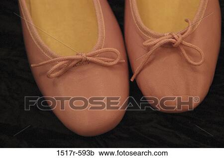 Stock Image - Close-up of a pair of ballet slippers. Fotosearch