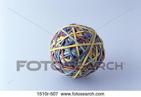 Close-up of a rubber band ball View Large Photo Image Stock Photo - Close-up of a rubber band ball. Fotosearch
