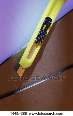 Stock Photo - Close-up of a utility blade. Fotosearch