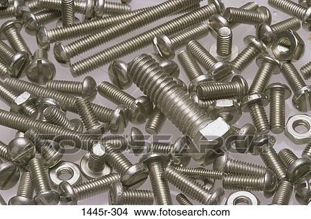 Close-up of assorted bolts View Large Photo Image Picture - Close-up of assorted bolts. Fotosearch