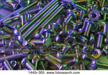 Stock Photography - Close-up of assorted bolts. Fotosearch