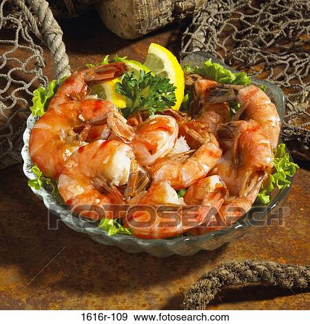 Close-up of cooked black tiger shrimp in a bowl View Large Photo Image Stock Photo - Close-up of cooked black tiger shrimp in a bowl. Fotosearch