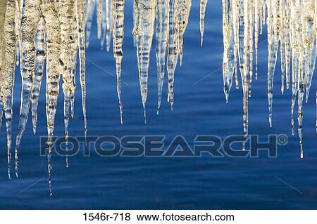 Stock Photo - Close-up of icicles. Fotosearch