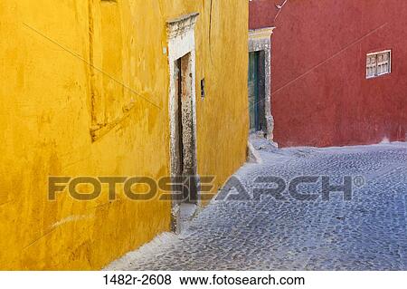 Colorful cobblestone street, San Miguel de Allende, Guanajuato, Mexico View Large Photo Image Stock Photo - Colorful cobblestone street, San Miguel de Allende, Guanajuato, Mexico. Fotosearch