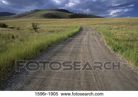 Dirt road passing through a landscape, Red Sleep Mountain Drive, National Bison Range, Missoula County, Montana, USA View Large Photo Image Stock Photography - Dirt road passing through a landscape, Red Sleep Mountain Drive, National Bison Range, Missoula County, Montana, USA. Fotosearch