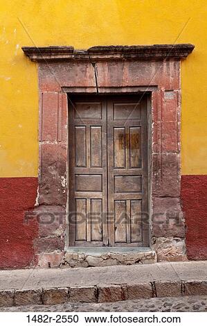 Stock Image - Door, San Miguel de Allende, Guanajuato, Mexico. Fotosearch