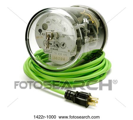 Electrical supply meter with a green electrical power cord and a black plug View Large Photo Image Stock Image - Electrical supply meter with a green electrical power cord and a black plug. Fotosearch