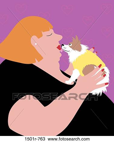 Fat Lady & Little Dog Linda Braucht (b. 20th C. American) Computer graphics View Large Photo Image Stock Image - Fat Lady & Little Dog Linda Braucht (b. 20th C. American) Computer graphics. Fotosearch