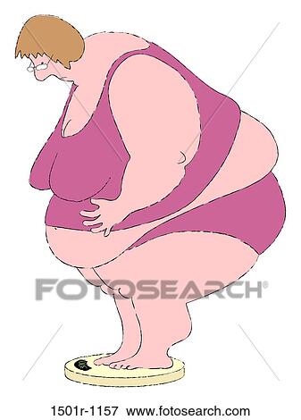 Fat woman standing on weight scale View Large Photo Image Stock Photo - Fat woman standing on weight scale. Fotosearch