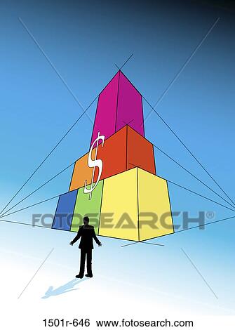 Stock Photograph - Financial Growth Linda Braucht (b. 20th C. American) Computer Graphics. Fotosearch
