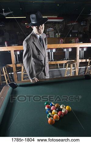Gangster in a pool hall View Large Photo Image Picture - Gangster in a pool hall. Fotosearch