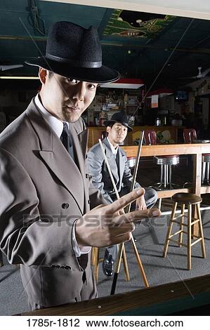 Gangsters in a pool hall View Large Photo Image Stock Image - Gangsters in a pool hall. Fotosearch