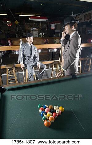 Gangsters in a pool hall View Large Photo Image Stock Photo - Gangsters in a pool hall. Fotosearch