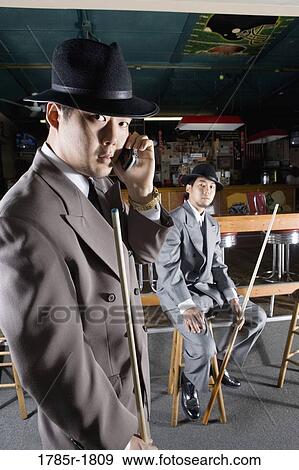 Gangsters in a pool hall View Large Photo Image Stock Photo - Gangsters in a pool hall. Fotosearch