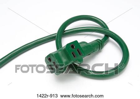 Green electrical power cord and plug View Large Photo Image Stock Image - Green electrical power cord and plug. Fotosearch