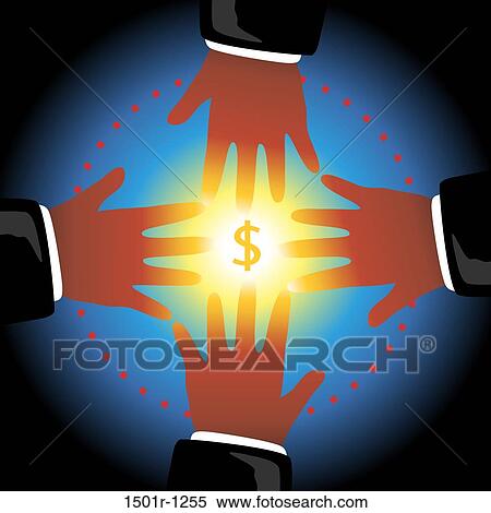 Hands reaching for glowing Dollar sign, illustration View Large Photo Image Stock Photography - Hands reaching for glowing Dollar sign, illustration. Fotosearch