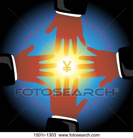 Hands reaching for glowing Yen sign View Large Photo Image Stock Image - Hands reaching for glowing Yen sign. Fotosearch