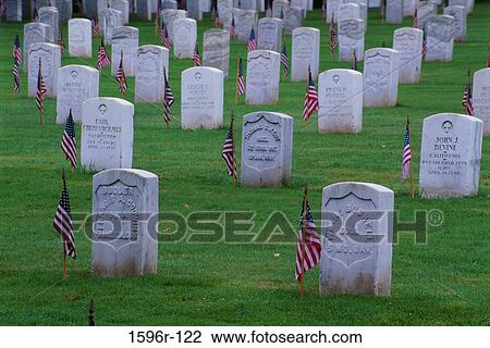 High angle view of American flags with tombstones in a cemetery, Roseburg National Cemetery, Roseburg, Oregon, USA View Large Photo Image Stock Image - High angle view of American flags with tombstones in a cemetery, Roseburg National Cemetery, Roseburg, Oregon, USA. Fotosearch