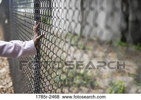 Human hand on a fence View Large Photo Image Stock Photo - Human hand on a fence. Fotosearch