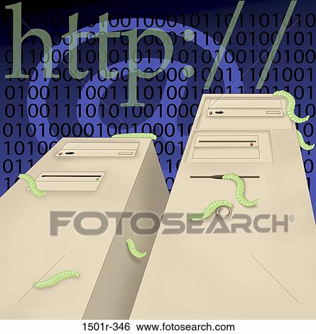 Internet Worms 2004 Linda Braucht (20th C. American) Computer graphics View Large Photo Image Stock Photograph - Internet Worms 2004 Linda Braucht (20th C. American) Computer graphics. Fotosearch