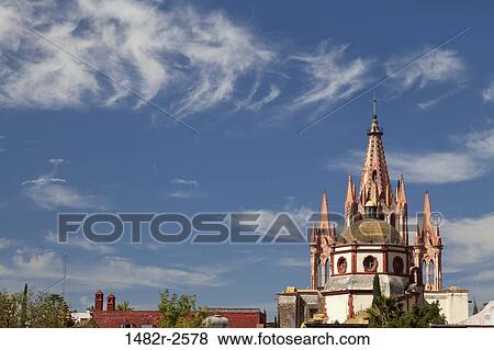 La Parroquia, the parish church of the San Miguel Arc angel, San Miguel de Allende, Guanajuato, Mexico View Large Photo Image Stock Photo - La Parroquia, the parish church of the San Miguel Arc angel, San Miguel de Allende, Guanajuato, Mexico. Fotosearch
