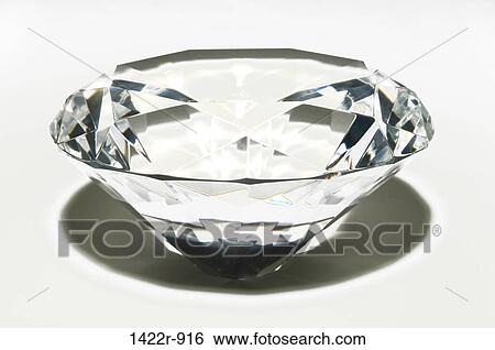 Stock Photograph - Large diamond with shadow. Fotosearch