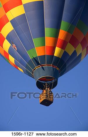 Low angle view of a hot air balloon in the air, Horse Heaven Hills, The Great Prosser Balloon Rally, Prosser, Washington State, USA View Large Photo Image Stock Photo - Low angle view of a hot air balloon in the air, Horse Heaven Hills, The Great Prosser Balloon Rally, Prosser, Washington State, USA. Fotosearch