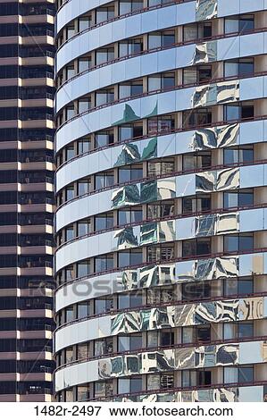 Stock Photo - Low angle view of a hotel, Marriott Hotel, San Diego, California, USA. Fotosearch