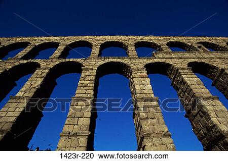 Low angle view of a structure, Roman Aqueduct, Segovia, Spain View Large Photo Image Stock Image - Low angle view of a structure, Roman Aqueduct, Segovia, Spain. Fotosearch
