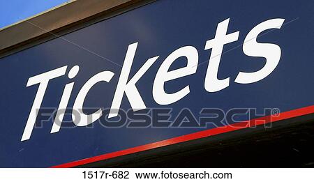 Low angle view of a tickets sign View Large Photo Image Stock Image - Low angle view of a tickets sign. Fotosearch